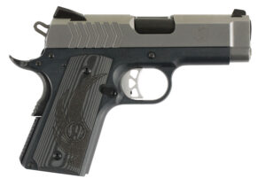 Ruger 6758 SR1911 Officer-Style 9mm Luger 7+1 3.60" Black Steel Barrel, Serrated Stainless Steel Slide, Tungsten Gray Cerakote Aluminum Frame w/Beavertail, Deluxe Checkered G10 Grip