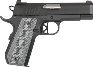 Dan Wesson 01884 EPC 9mm Luger 9+1 4" Stainless Bull Barrel Black Duty Serrated Stainless Steel Slide Black Aluminum Frame wBeavertail Black/Gray G10 Grip