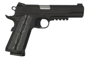 Colt Mfg O1082RGCCU CCU Rail Government 9mm Luger 9+1 5" National Match Barrel, Matte Black DLC Serrated Stainless Steel Slide & Frame w/Picatinny Rail, Black Scalloped G10 Grip, Ambidextrous