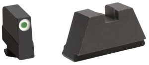 AmeriGlo GL491 Optic Compatible Sight Set for Glock 3XL Tall Green Tritium White Outline Front Sight-Black Rear Sight