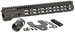 Midwest Industries MINF105 Night Fighter 10.50" M-LOK Black Hardcoat Anodized Aluminum Includes Barrel Wrench, Nut, & 5 Slot Rail