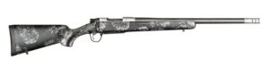 Christensen Arms 8010614700 Ridgeline FFT Full Size 270 Win 4+1, 20" Stainless Steel Threaded Barrel, Stainless Aluminum Receiver, Black w/Gray Accents Fixed Sporter w/Flash Forged Technology Stock