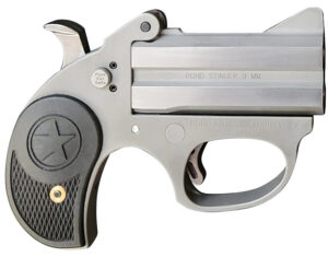 Bond Arms BASRS Stinger Stinger RS 9mm Luger 2rd Shot 3" Matte Stainless Stainless Steel Frame Black Rubber Grips Right Hand