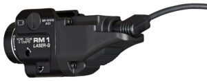 Streamlight 69443 TLR-1 RM w/Laser Black Anodized Aluminum, 500 Lumens White LED Bulb/Green Laser, 210 Meters Beam, Picatinny Rail Mount