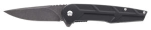 Schrade 1159329 Reckon 3.25" Folding Drop Point Plain Dark Stonewash D2 Steel Blade 4.40" Black Aluminum Handle