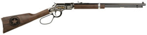 Henry H004TR Golden Boy Texas Rangers Bicentennial Tribute Edition 22 Short, 22 Long or 22 LR, 16 LR/21 Short Capacity, 20" Blued Octagon Barrel, Engraved Nickel-Plated Rec & American Walnut Stock, Ad