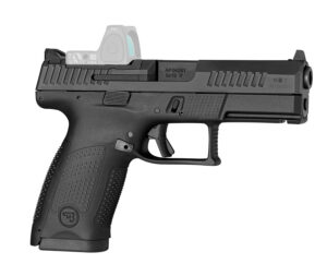 CZ-USA 91536 P-10 C Compact Frame 9mm Luger 15+1 4.02" Black Carbon Steel Barrel, Black Nitride Optic Ready/Serrated Steel Slide, Black Polymer Frame w/Picatinny Rail, Interchangeable Backstrap Grip
