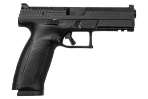 CZ-USA 01550 P-10 F 9mm Luger 10+1 5.10" Black Steel Barrel, Black Nitride Optic Ready/Serrated Steel Slide, Black Polymer Frame w/Picatinny Rail, Interchangeable Backstraps Grip, Ambidextrous