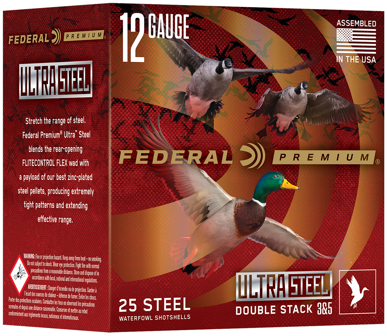 Federal PWUX1422BB Premium 12Gauge 3" 1 1/4 oz 2 Shot 25 Per Box/10 Cs