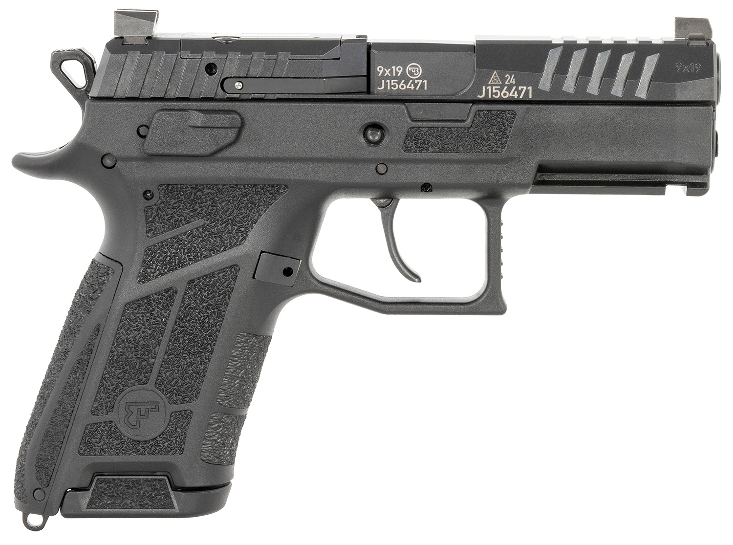 CZ-USA 91660 P-09 C Nocturne Compact 9mm Luger 15+1 3.74" Black Steel Barrel, Black Optic Cut/Serrated Steel Slide, Black Polymer Frame w/Picatinny Rail, Textured Grip
