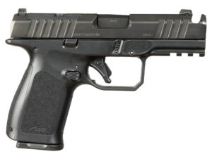 Rost Martin RM1CBLKOSP(COMP) RM1C 9mm Luger 17+1 4" Black Compensated Match Grade Barrel, Black Tenifer Optic Ready/Serrated Steel Slide, Black Polymer Frame w/Picatinny Rail, Textured Grip