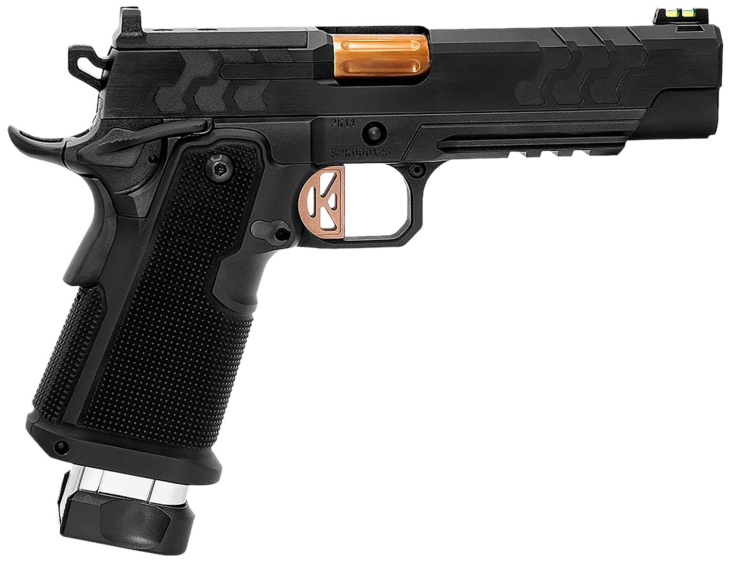 Kimber Mfg.,inc 3500050 2K11 (OR) 45 ACP 17+1 5" High Polished w/ Coyote PVD, Brush Polish Flats w/ DLC Coating Stainless Steel Slide Aluminum Grip