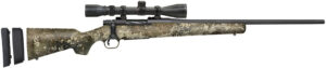 Mossberg 28257 Patriot Super Bantam w/Optic 350 Legend 4+1 22" Matte Blued Fluted Threaded Barrel, Matte Blued Drilled & Tapped Receiver, Adj LOP TrueTimber Strata Synthetic Stock, 3-9x40mm Duplex
