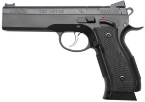 Cz Custom Shop 96336 A01-LD 9mm Luger 19+1 5" Match Grade Bull Barrel, Black Optic Cut/Serrated Steel Slide, Black Polycoat Steel Frame w/Beavertail, Black G10 Grip, Long Dustcover