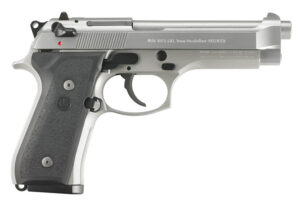 Beretta USA JS92F510 92FS Inox Full Size Frame 9mm Luger 10+1 4.90" Satin Steel Barrel, Satin Stainless Steel Serrated Slide, Satin Anodized Aluminum Frame, Black Stippled Rubber Grip
