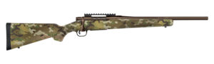 Mossberg 28276 Patriot Compact 308 Win 5+1 18" Patriot Brown Cerakote Threaded Bull Barrel, Patriot Brown Cerakote Steel Receiver w/Picatinny Rail, MultiCam Fixed Synthetic Stock