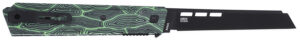 CRKT 3850G Zephyr EDC 3.22" Folding Sheepsfoot Plain Black TiNi 14C28N Steel Blade, Marbled Black/Green G10 Handle