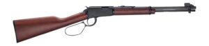 Henry H001R22M Classic Carbine 22 WMR 10+1 16.50" Blued Round Barrel, Black Aluminum Grooved Receiver, American Walnut Straight Grip Stock