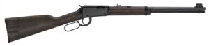 Henry H001GG22 Garden Gun 22 S/L/LR 15/17/21+1 18.50" Blued Round Barrel, Black Aluminum Grooved Receiver, Black Ash Straight Grip Wood Stock