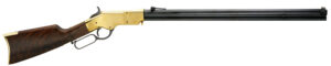 Henry H011C Original Full Size 45 Colt (Long Colt) 13+1 24.50" Blued Octagon Barrel, Polished Brass Receiver, Fancy American Walnut Wood Stock, Brass Buttplate/Pad Right Hand