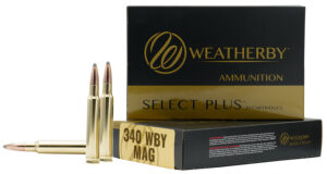 Weatherby B340225TTSX Select Plus 340WthbyMag 225gr Barnes Tipped TSX Lead Free 20 Per Box/10 Case