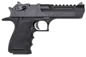 Magnum Research DE445IMB Desert Eagle L5 44 Rem Mag 5" with Muzzle Brake 8+1 Black Hardcoat Anodized Aluminum Frame Black Carbon Steel Slide Black Hogue Wraparound Grip