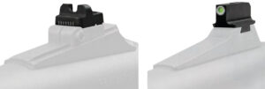 TruGlo TG231N1W Tritium Pro Black | Green Tritium White Outline Front Sight Green Tritium Rear Sight