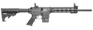 Smith & Wesson 10207 M&P15 *State Compliant 22 LR 10+1 16.50" Matte Black Steel Barrel & Picatinny Rail Aluminum Receiver, 10" Magpul M-LOK Handguard, Fixed Black Synthetic Stock, Black Polymer Grip,