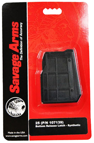 Savage Arms 55222 25 4rd 22 Hornet Black Polymer