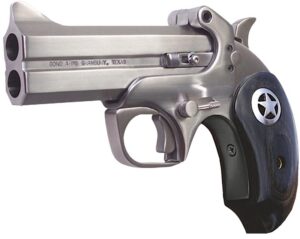 Bond Arms BARII Ranger II 45 Colt (LC) 2rd 4.25" Stainless Barrels & Frame, Automatic Extractors & Rebounding Hammer, Blade Front/Fixed Rear Sights, Black Ash Grip w/Integrated Texas Ranger Star, Manu