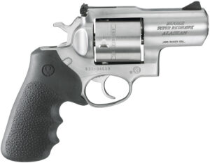 Ruger 5302 Super Redhawk Alaskan Small Frame 480 Ruger 6rd 2.50" Satin Stainless Steel Barrel, Cylinder & Frame, Black Hogue Finger Groove Monogrip, Transfer Bar Safety Exposed Hammer