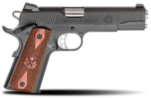 Springfield 1911 Parkerized Handgun .45 Auto 7rd Magazines(2) 5" Barrel Wood Grips CA Compliant